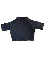 Mumbles Teddy Jumper con maniche raglan, White S, MM83 – Blu navy