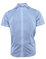Women´s Blouse Comfort Fit Short Sleeve – Blue