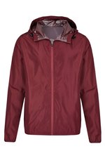 Miners mate Leichter Kapuzen-Windbreaker in Burgundy, Burgundy XL, MY1010 – Bild 3