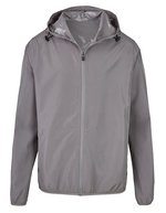 Miners mate Leichter Kapuzen-Windbreaker in – Grey Solid