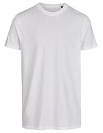 Miners mate pure mate Fairtrade Bio-Baumwoll T-Shirt mit Ripp-Kragen, Black XXS, MY112 – Blanc