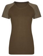 Miners mate Körperbetontes Damen T-Shirt my mate, Burgundy/Heather Burgundy L, MY120 – Oliva/Melange Oliva