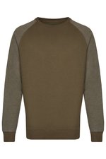 Miners mate Crew Neck Sweatshirt Baumwollmix für Herren, Black/Heather Black S, MY510 – Bild 3