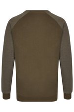 Miners mate Crew Neck Sweatshirt Baumwollmix für Herren, Black/Heather Black S, MY510 – Bild 4