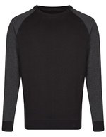 Miners mate Crew Neck Sweatshirt Baumwollmix für Herren – Black/Heather Black