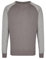 Miners mate Crew Neck Sweatshirt Baumwollmix für Herren – Grey Solid/Heather Grey