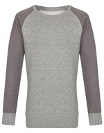 Miners mate Crew Neck Sweatshirt Baumwollmix für Herren – Heather Grey/Grey Solid