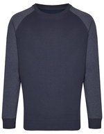 Miners mate Crew Neck Sweatshirt Baumwollmix für Herren – Navy/Heather Navy