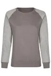 Miners mate Sweatshirt mit Crew Neck Schnitt für Damen, Black/Heather Black XS, MY520 – Bild 3