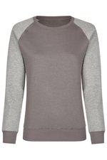 Miners mate Sweatshirt mit Crew Neck Schnitt für Damen, Black/Heather Black XS, MY520 – Bild 3