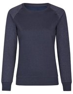 Miners mate Sweatshirt mit Crew Neck Schnitt für Damen – Navy/Heather Navy