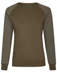 Miners mate Sweatshirt mit Crew Neck Schnitt für Damen, Black/Heather Black XS, MY520 – Olive/Heather Olive
