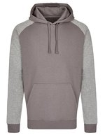 Miners mate Klassischer Herren Hoody mit Kängurutasche – Grey Solid/Heather Grey
