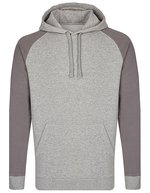 Miners mate Klassischer Herren Hoody mit Kängurutasche – Heather Grey/Grey Solid