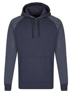 Miners mate Klassischer Herren Hoody mit Kängurutasche – Navy/Heather Navy