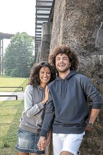 Miners Mate Baumwoll-Hoodie mit Raglanärmeln, Black/Heather Black S, MY611 – Bild 1
