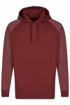 Miners Mate Felpa con Cappuccio in Cotone con Maniche Raglan, Black/Heather Black S, MY611 – immagine 3