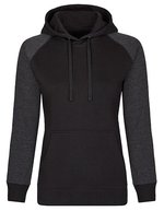 Miners mate Hoody mit Kuschel-Innenfutter für Damen – Black/Heather Black