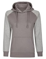 Miners mate Hoody mit Kuschel-Innenfutter für Damen – Grey Solid/Heather Grey