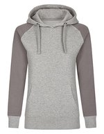 Miners mate Hoody mit Kuschel-Innenfutter für Damen – Heather Grey/Grey Solid