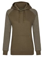 Miners mate Hoody mit Kuschel-Innenfutter für Damen, Black/Heather Black XS, MY620 – Olive/Heather Olive