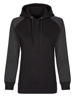 Miners mate Hoody ohne Tasche, 300g/m² für Damen – Black/Heather Black