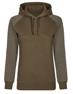 Miners mate Hoody ohne Tasche, 300g/m² für Damen, Black/Heather Black XS, MY621 – Olive/Heather Olive