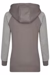 Miners mate Zip-Hoody aus Baumwolle mit Reißverschluss für Damen, Grey Solid/Heather Grey XS, MY720 – Bild 4