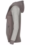 Miners mate Zip-Hoody aus Baumwolle mit Reißverschluss für Damen, Grey Solid/Heather Grey XS, MY720 – Bild 5