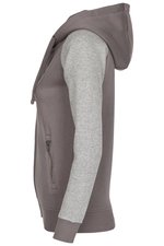 Miners mate Zip-Hoody aus Baumwolle mit Reißverschluss für Damen, Black/Heather Black XS, MY720 – Bild 5