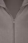 Miners mate Zip-Hoody aus Baumwolle mit Reißverschluss für Damen, Grey Solid/Heather Grey XS, MY720 – Bild 6