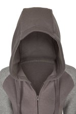 Miners mate Zip-Hoody aus Baumwolle mit Reißverschluss für Damen, Black/Heather Black XS, MY720 – Bild 7