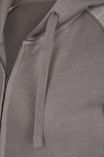 Miners mate Zip-Hoody aus Baumwolle mit Reißverschluss für Damen, Black/Heather Black XS, MY720 – Bild 9