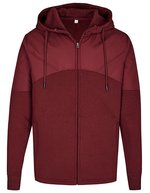 Miners mate Sweatjacke mit Kapuze und Reißverschluss – Burgundy