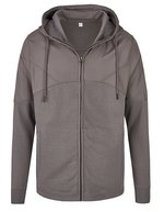 Miners mate Sweatjacke mit Kapuze und Reißverschluss – Grey Solid