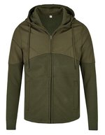Miners mate Sweatjacke mit Kapuze und Reißverschluss – Olive