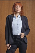 NEOBLU Piqué Blazer Marcel mit Taschen für Damen, Gray Melange 36, NB3170 – Bild 1