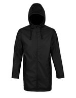 NEOBLU Wasserdichter Wachsparka Antoine mit Kapuze – Deep Black