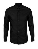 NEOBLU Herrenhemd Blaise aus Microtwill Baumwolle – Deep Black