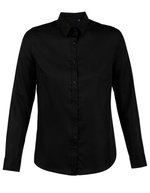 NEOBLU Baumwollhemd Blaise mit italienischem Kragen – Deep Black