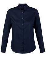 NEOBLU Baumwollhemd Blaise mit italienischem Kragen – Night