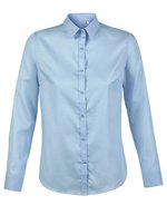 NEOBLU Baumwollhemd Blaise mit italienischem Kragen – Soft Blue