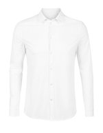 NEOBLU Langarmhemd Balthazar aus Baumwolle für Herren – Optic White
