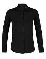 NEOBLU Langärmliges Jersey-Shirt mit italienischem Kragen, Deep Black S, NB3199 – Bild 2