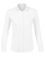 NEOBLU Langärmliges Jersey-Shirt mit italienischem Kragen, Deep Black S, NB3199 – Optic White
