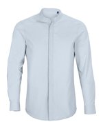 NEOBLU Langarmhemd mit Mandarinkragen und Bio-Baumwolle, Beige S, NB3792 – Bild 3