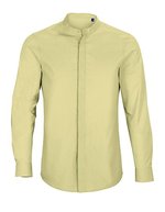 NEOBLU Langarmhemd mit Mandarinkragen und Bio-Baumwolle, Beige S, NB3792 – Bild 2