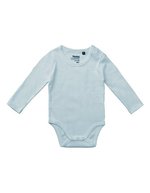 Neutral Fairtrade Baby Bodystocking mit Druckknöpfen, Black 62, NE11130 – Light Blue