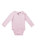 Neutral Fairtrade Baby Bodystocking mit Druckknöpfen, Black 62, NE11130 – Light Pink