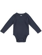 Neutral Fairtrade Baby Bodystocking mit Druckknöpfen, Black 62, NE11130 – Navy